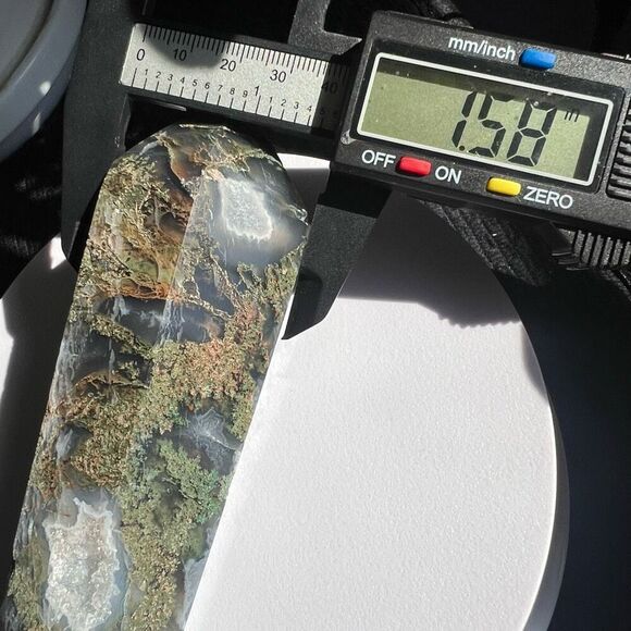 Large Moss Agate Crystal Wand‎ Scepter - Picture 15 of 16